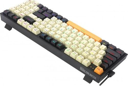 Tastiera meccanica da gioco, tastiera meccanica cablata con retroilluminazione RGB, 94 tasti, editing macro programmabile, tastierino numerico, interruttori rossi, tastiera meccanica compatta - Tastiera gaming - Immagine 5