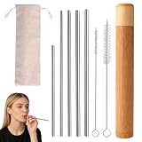 Fukaisu 9pcs Sound Straws Vocal Training and Auxiliary Tools, Including Brush Canister & Bag Durable Sound Straw Vocal Trainer for Singing Warm-Up & Breath Control