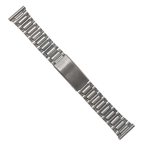 Dcasmo group Correa Reloj de Acero Inoxidable para Hombre 18mm Compatible con Omega Seiko Tag Heuer NOS 1970 - Pulsera Vintage Original Metalizada - Strap Bracelet de Relojeria Antigu