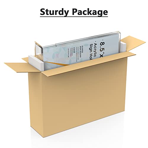 Maxgear 12Pack 8.5 X 11 Acrylic Sign Holder, Slant Back Sign Holder Vertical Clear Sign Display Holder Plastic Display Stands Table Sign Display Holder Picture Frames Flyer Document Holder For Office #TOP6
