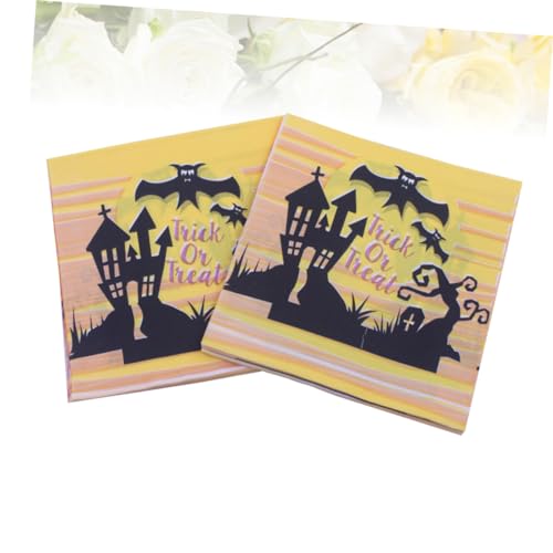 Beavorty 40 Peças utensílios de mesa do dia das bruxas talheres de festa de halloween guardanapos de