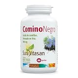 SURA VITASAN Comino Negro 60 Perlas – Aceite de Semillas de Nigella Sativa 500mg Prensado en Frío – 100% Pura – Regulación de la Glucosa en Sangre – Ácido Linoleico 50%, Ácido Oleico 20%