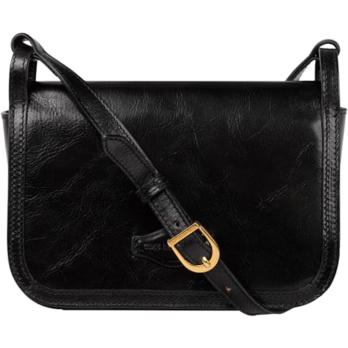 Image of Time Resistance Leather Crossbody Bag - Messenger Bag with Magnetic Closure - Leather Handbag Purse for Women