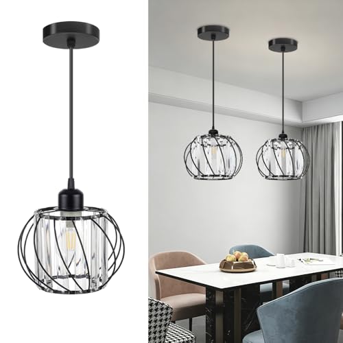 Suspension créative en fer forgé noir pour salle à manger moderne