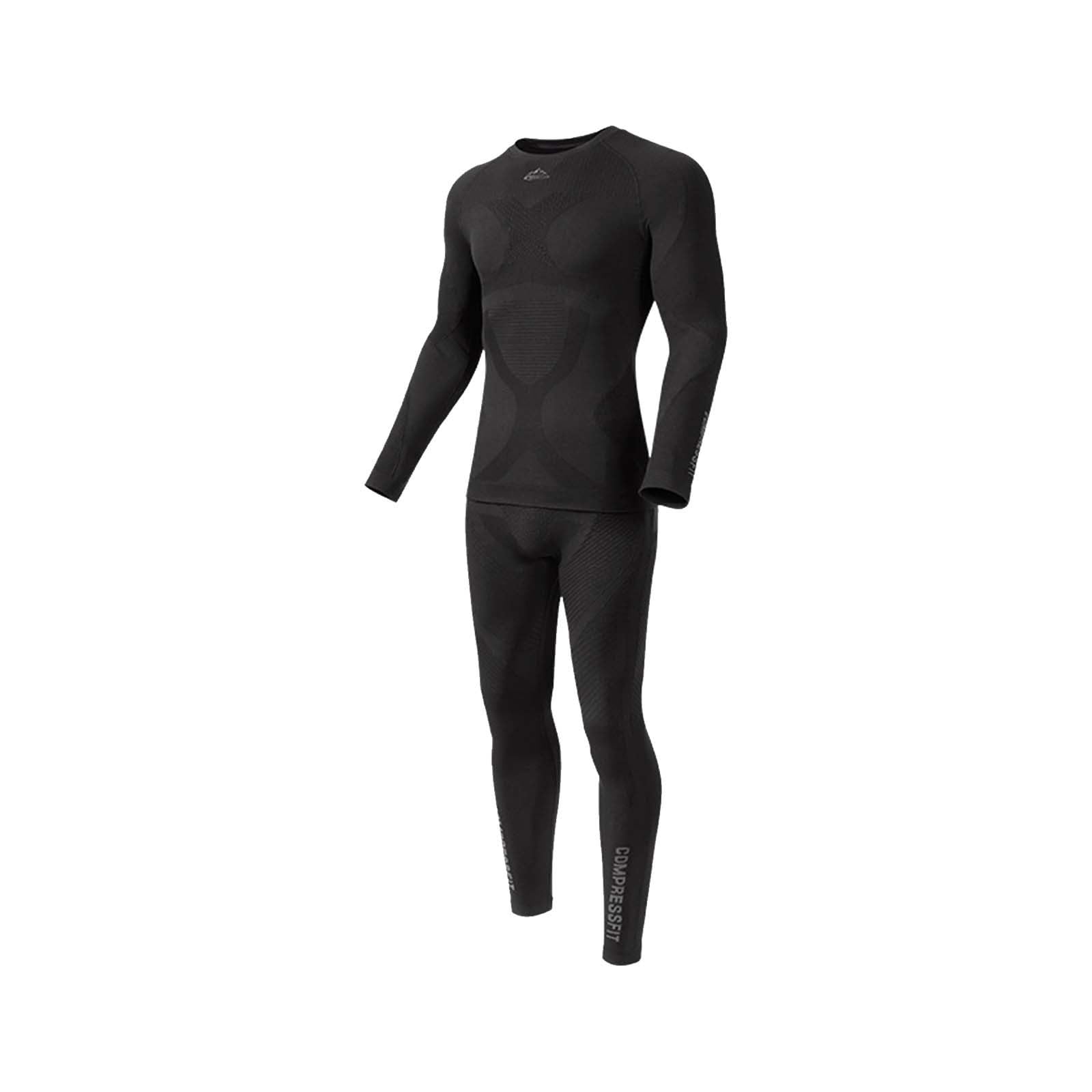 sous Vêtement Thermique Homme Ski, Ensemble sous Couche Compression avec Haut et Legging Sport, Base Layer Respirant Séchage Rapide, Vêtement Chaud Extensible pour Cyclisme Montagne et Hiver