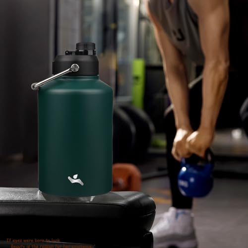 Image of Konokyo 128 oz Insulated Stainless Steel Water Bottle Jug with Handle