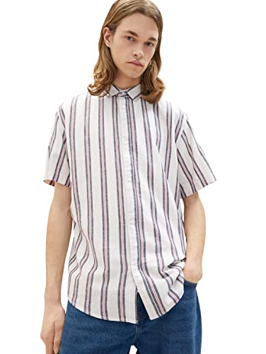 TOM TAILOR DENIM Comfort fit Camicia in Beige | ABOUT YOU