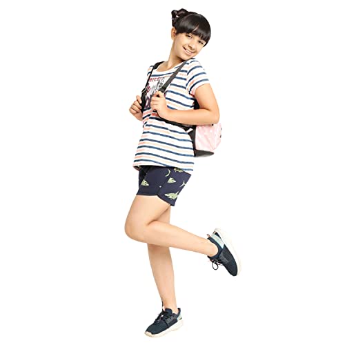 Image of Real Basics Premium Cotton Shorts for Girls - Regular Fit Printed Girl Shorts (Pack of 1)