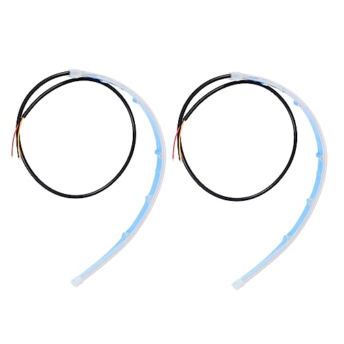 ZUNOXAZ 2 Piezas Tira De Luz Led Flexibles De Para Luz De Circulación Diurna Automática Amarillo De Señal De Accesorios Para Coche