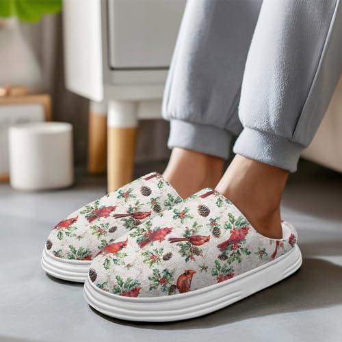 Christmas Theme Memory Foam Warm House Shoes Platform Slippers for Indoor Outdoor Fuzzy Slippers for Winter3