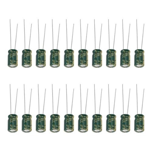 YINETTECH 30pcs 330uF 16V Radial Electrolytic Capacitor Low ESR -40°C to +105°C 6x11mm