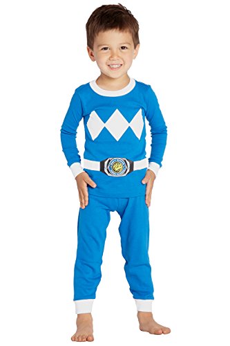 Intimo Boys' Toddler Mighty Morphin Blue Ranger Pajama Set, 3T