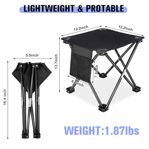 KABOER Taburete de Camping Plegable 2 Pack, Silla Portátil para Camping al Aire Libre miniatura 3