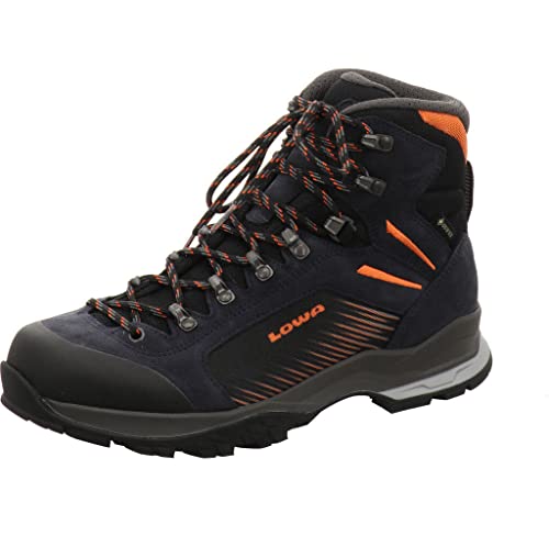 LOWA Herren Vigo GTX Schuhe, Navy-orange, UK 10