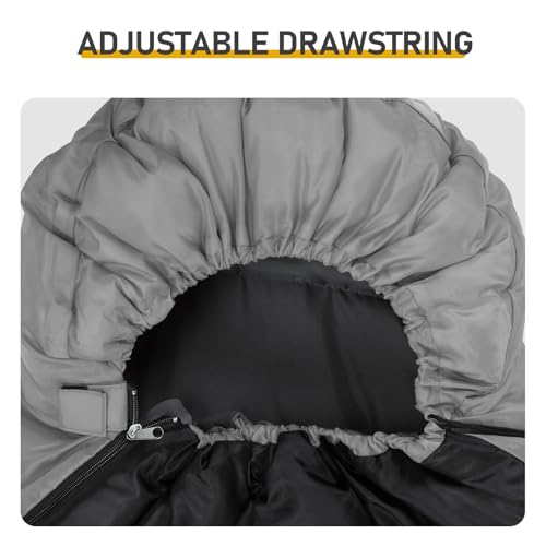 Bolsa de dormir rectangular con calefacción para adultos, ligera, impermeable y compacta con almohadillas térmicas USB para camping, viaje y senderismo miniatura 3