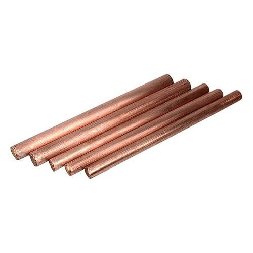 VIGAN 2 Stück 50 cm Länge 3-12 mm Durchmesser T2-Kupfer Rundstange Fräsen Schweißen für Metallverarbeitung Kupferstange