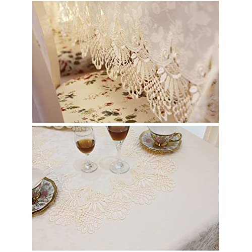 Nappe Ovale Jacquard pour Table de Thé et Café Brodée