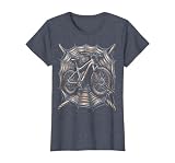 Mountain Bike Caught in Giant Spiderweb Graphic T-Shirt, Women, Heather Blue, X-Large