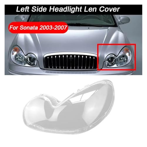 Conjunto de pantalla de faro para Hyundai Sonata con carcasa de repuesto transparente de recambio 4