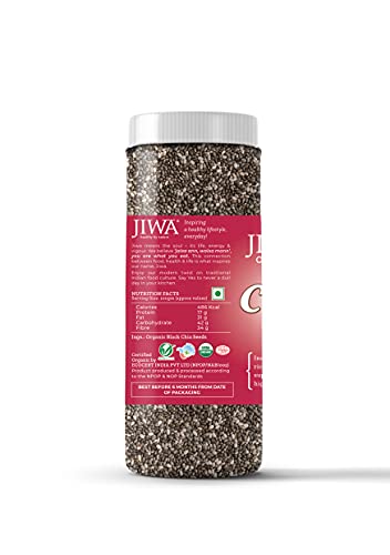 Image of JIWA healthy by nature Organic Chia Whole Seeds 200 g, Certified Organic & Organic Quinoa, 500 g, (Certified Organic & Gluten Free)