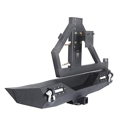 Hooke Road Wrangler Jk Rear Bumper With Tire Carrier And Front Bumper Combo Compatible With Jeep Wrangler Jk & Unlimited 2007-2018 2/4 Doors #TOP7