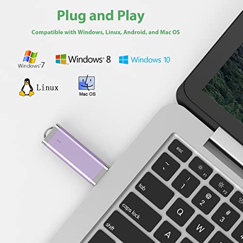 Aiibe 2Gb 2G Usb Flash Drive 5 Pack Usb 2.0 Memory Stick Thumb Drives 2Gb (5 Mixed Colors: Blue Green Yellow Pink Purple) #TOP1