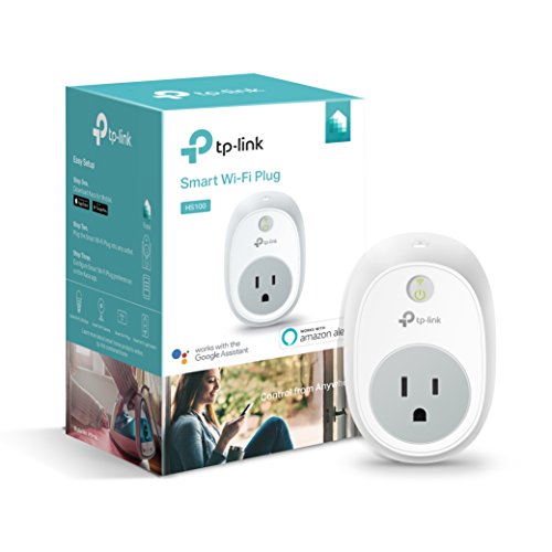 Kasa Smart WiFi Plug by TP-Link - Smart Plug, No Hub Required, Works with Alexa and Google (HS100), white, 1 Pack