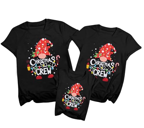 Family Christmas Shirts Merry Christmas Matching Outfits Xmas Graphic Tees Holiday Short Sleeve Tops