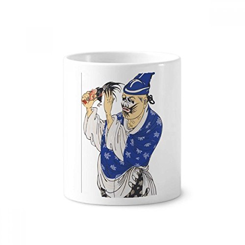 Gobelet de table Opéra de Pékin en céramique blanche tasse bureau 350ml