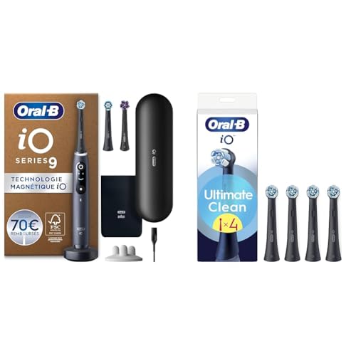 Oral-B iO 9 Cepillo de Dientes Eléctrico con + Pack de 4 Recambios