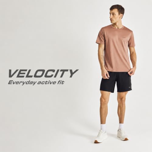 Image of Pepe Jeans Men's Solid Polyester Regular Fit T-Shirt | Lightweight Quick-Dry Athleisure Tee for Sports, Gym & Casual Wear | Moisture-Wicking Fabric | Round Neck | Short Sleeves | Active Comfort