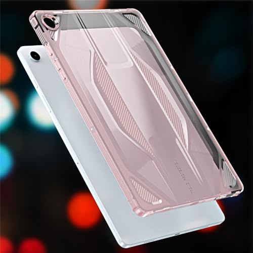 Coque Galaxy Tab S9 FE antichoc et flexible en silicone rose transparent premium
