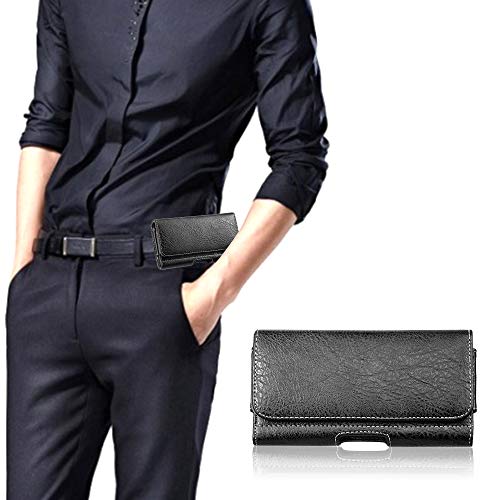 Phone Holster Compatible Cricket Dream 5G / Innovate 5G / Att Radiant Max 5G / Fusion 5G Leather Belt Clip Phone Holder Carrying Pouch (Fits With Case) #TOP6