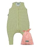  molis&co - Gigoteuse été - Gigoteuse Bébé Tog 0,5-100% Coton (Oeko-TEX) - Coton Turbulette Longueur Ajustable (80-90 cm) pour Garçon en Fille - Pistacchio