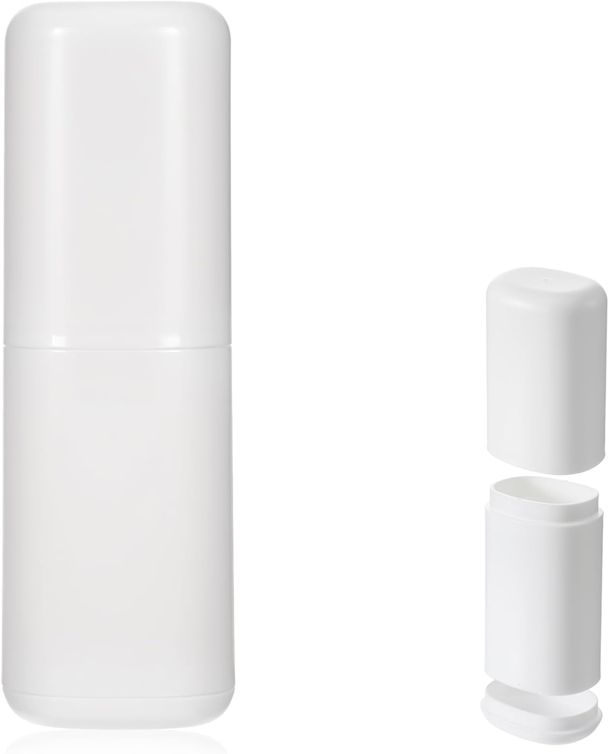 Travel Toothbrush Case Large Portable Tooth Brush Toothpaste Mouthwash Cup Holder Compact Oral Clean Tools Storage Container Organizer for Camping Business School Trip Home Bathroom (White)