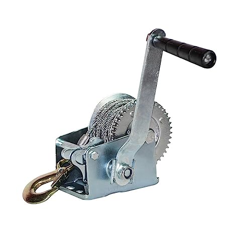 verricello elettrico, 8m 600lbs tamburo manuale gru a mano paranco piccolo yacht verricello verricello a fune strumento for la movimentazione dei materiali,per garage, magazzini, fabbriche