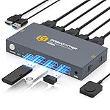 KVMスイッチHDMI 2入力1出力 USB 3.0 KVM 切替器 パソコン2台モニター1台切り替え 4K@60Hz EVA-S7232H-01-01