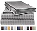 Queen Sheet Set - 4-Piece Striped Queen Size Bed Sheets - Soft & Cooling Deep Pocket Queen Bed Sheet Set - Wrinkle-Free Microfiber Bedding with 1 Fitted Sheet, 1 Flat Sheet, 2 Pillowcases