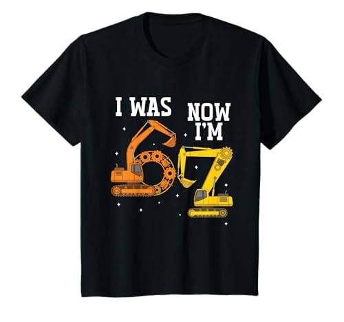 I Was 6 But Now I'm 7 Excavator Meme Digger 7�΂̒a���� T�V���c
