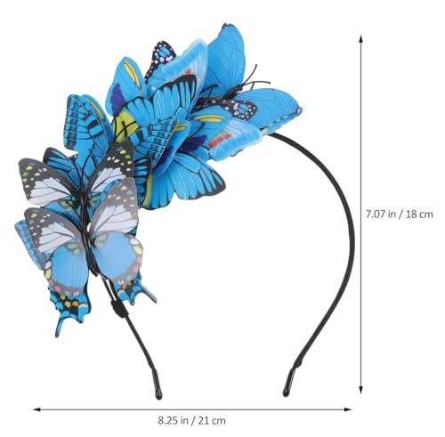 Serrage-tête bleu créatif avec finitions faites main - 2