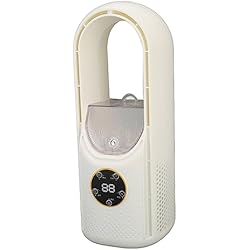 Ventilador 2 Aspas Ventilador de Escritorio sin Aspas, Luz LED DC 5V?2A Decoración Ventilador sin Aspas Función de Humidificador USB para Oficina en Casa