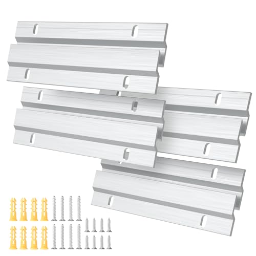 EFUTURETIME 4 Paire Barre de Fixation en Z pour Miroir Lourd, 15cm Cintre pour Tableau en Alliage d'Aluminium avec Vis pour Cadre Lourd, Tête de Lit, Panneau,...