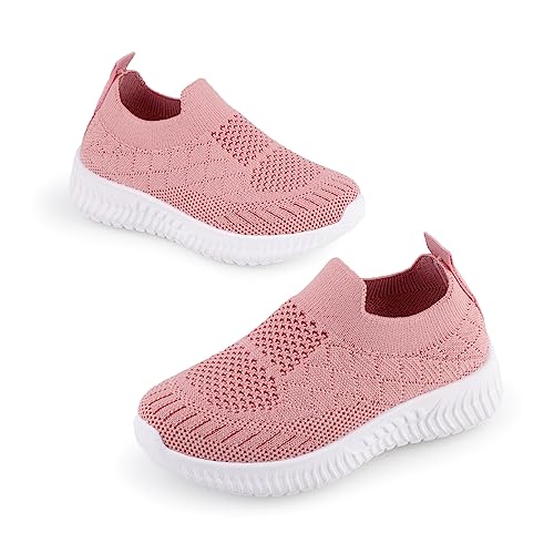 Kids Sneakers Girls' Sneakers Breathable Mesh Slip on Walking Shoes for Boys and Girls