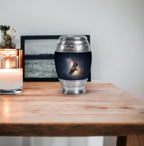 Image of Eagle Urn - Decorative Urns for Burial - Keepsake Urn for Ashes Adult Male - Memorial Funeral Urns - 3 Inch