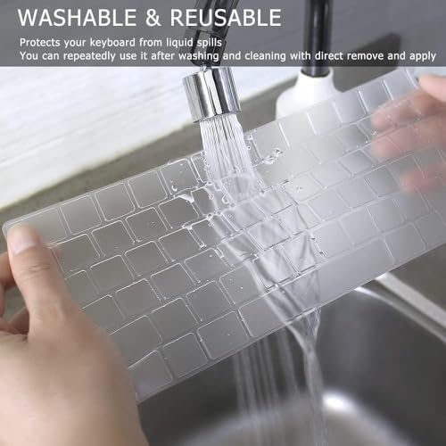 Image of OJOS TPU Keyboard Cover Skin Made for 2025 2024 Newest iPad Pro M4 Chip 13 inch (A2925 /A2926) Magic Keyboard Premium Ultra Thin Protector Accessories US ANSI Layout (Transparent)