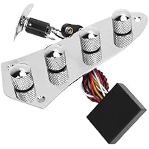 Guitar Bass Preamp Control Plate, 3-Band EQ, Active/Passive Switch, Silver