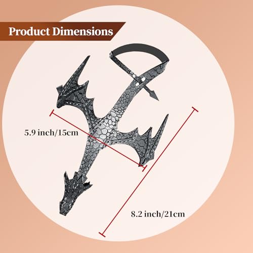 Jewssi Leather Hand Dragon Bracelet, Adjustable Cosplay Hand Cuff Bracelets for Men Women, Cosplay Wrap Gift2