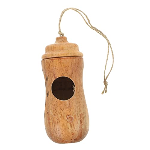 BESPORTBLE 木製鳥の餌箱 屋外鳥の餌箱 鳥の餌の供給 屋外用の鳥の餌箱 鳥用バードフィーダー ぶら下げ形の鳥の餌箱 ガーデンハンギングバードフードコンテナ 屋外鳥用飼料供給装置 庭の装飾