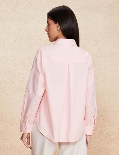 Image of Amazon Brand - Symbol Women's Oversized Cotton Casual Shirt (Available in Plus Sizes)