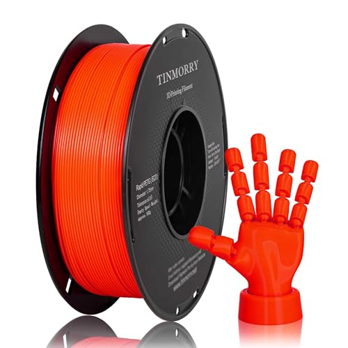 Image of TINMORRY PETG Filament 1.75, Rapid PETG-Eco 3D Printer Filament, Compatible with Most FDM 3D Printers, 1 KG 1 Spool, Orange